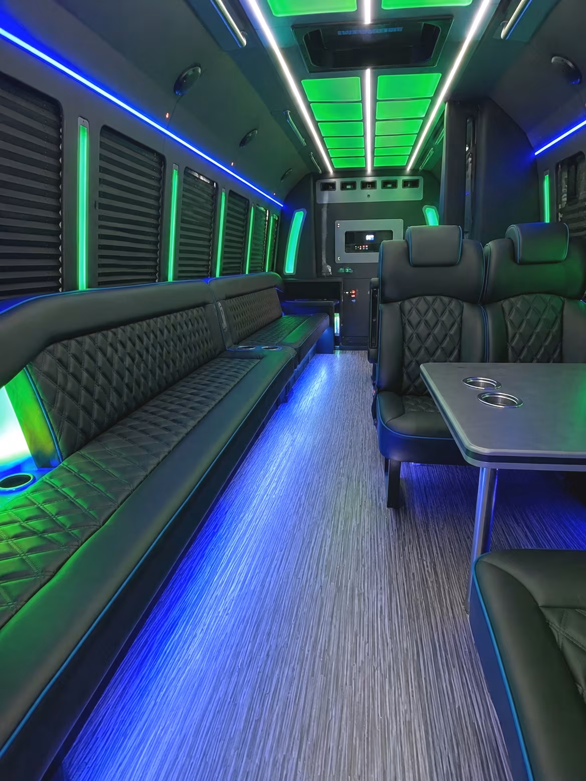 15 Passenger Party Bus Interior