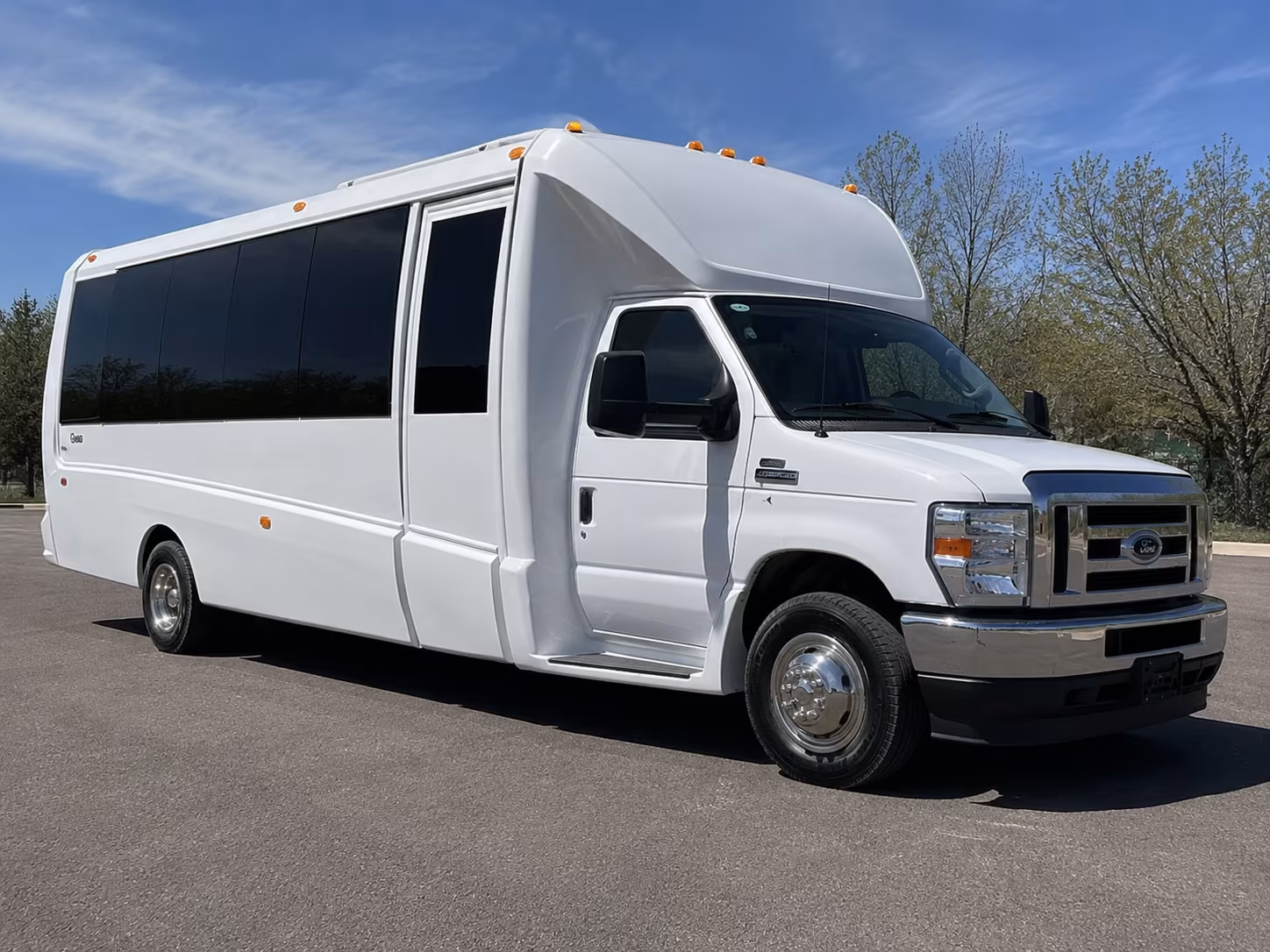 Passenger seating aboard a party bus rental serving Modesto