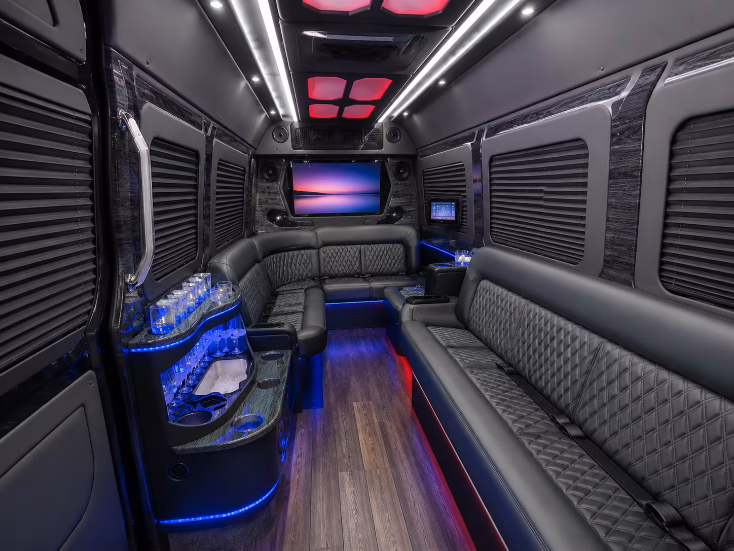 Modesto Airport Shuttle & Transportation party bus exterior