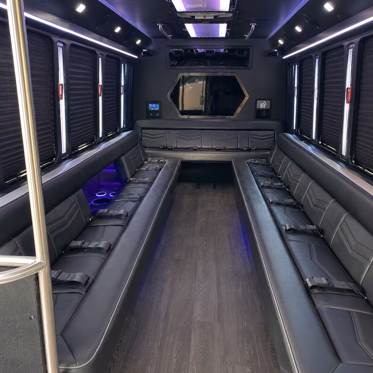 Modesto Birthday, Sweet 16, & Quinceañera Transportation party bus exterior
