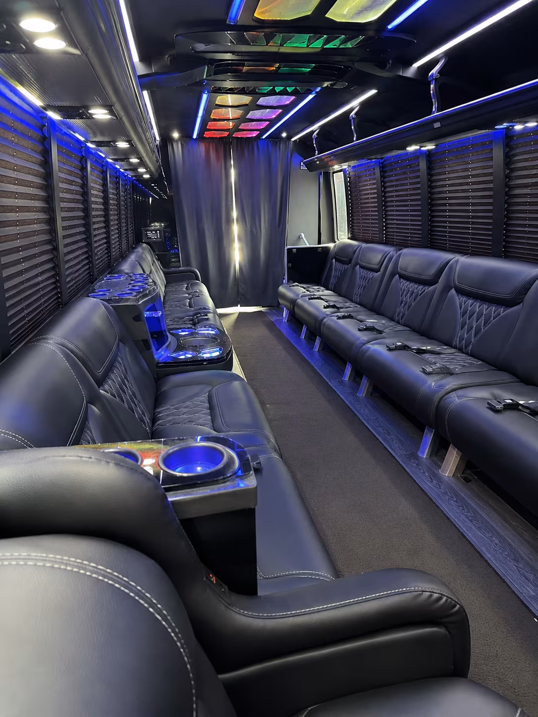 Modesto Concert & Music Festival Transportation party bus interior