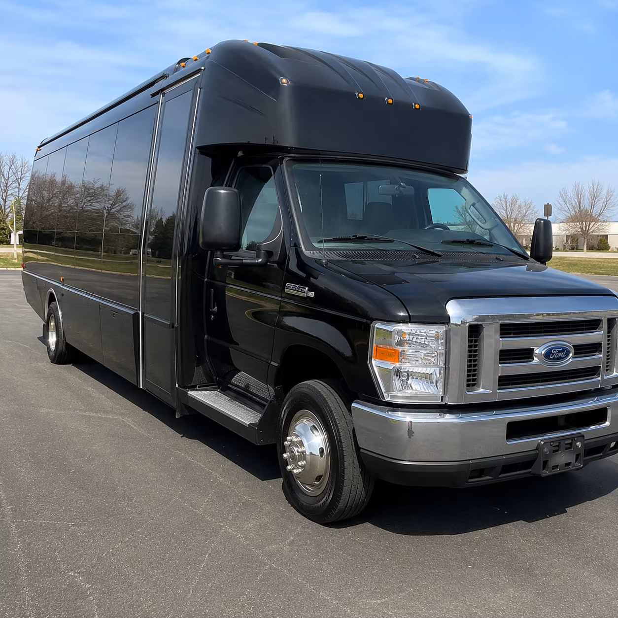 Modesto Prom & Homecoming Transportation party bus exterior