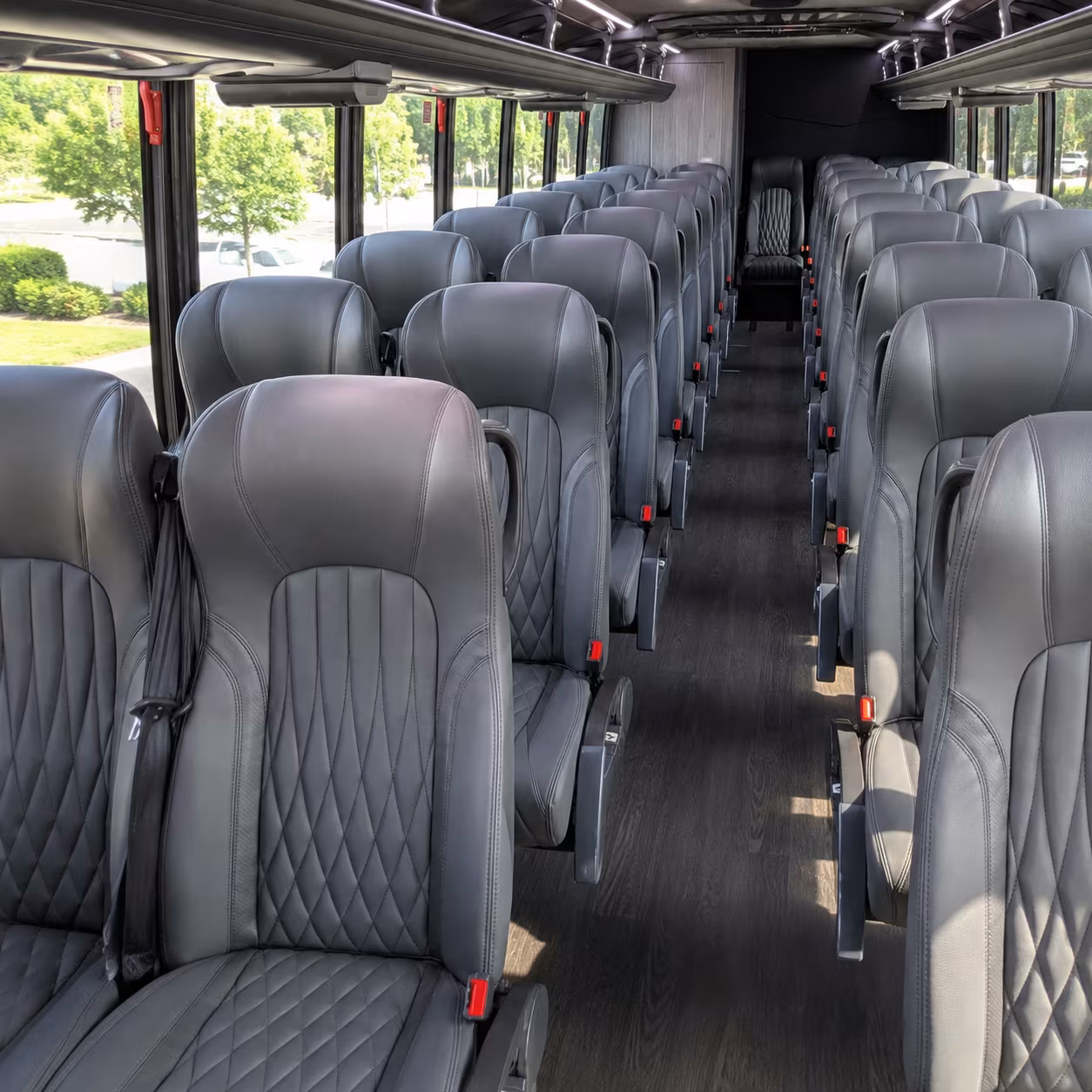Modesto School Event Transportation party bus exterior