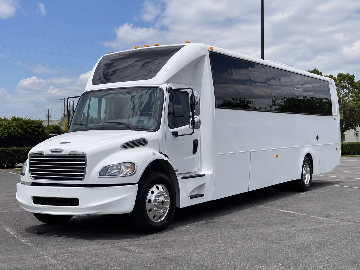 Modesto Wedding Transportation party bus exterior