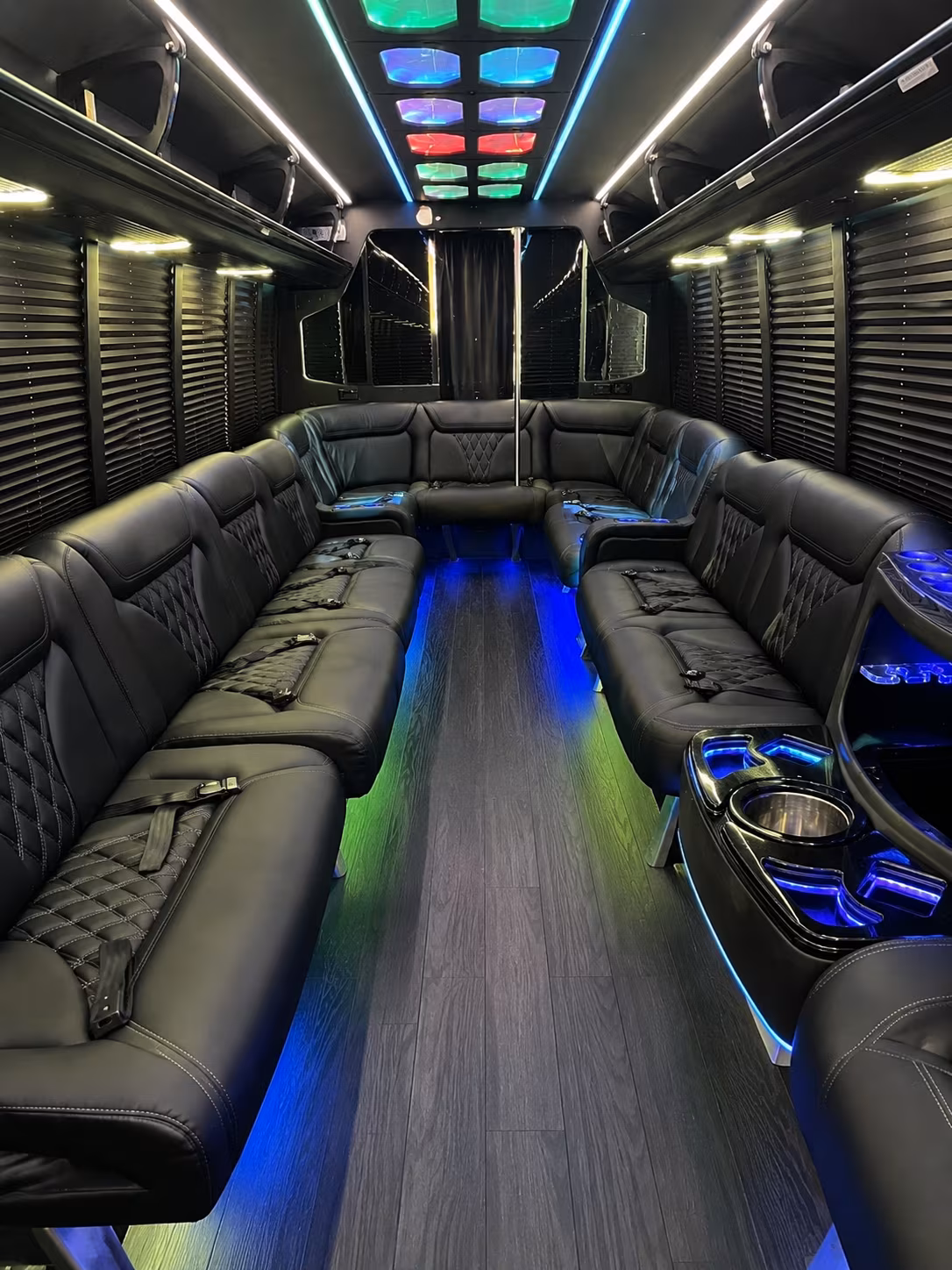 Modesto Wedding Transportation party bus exterior