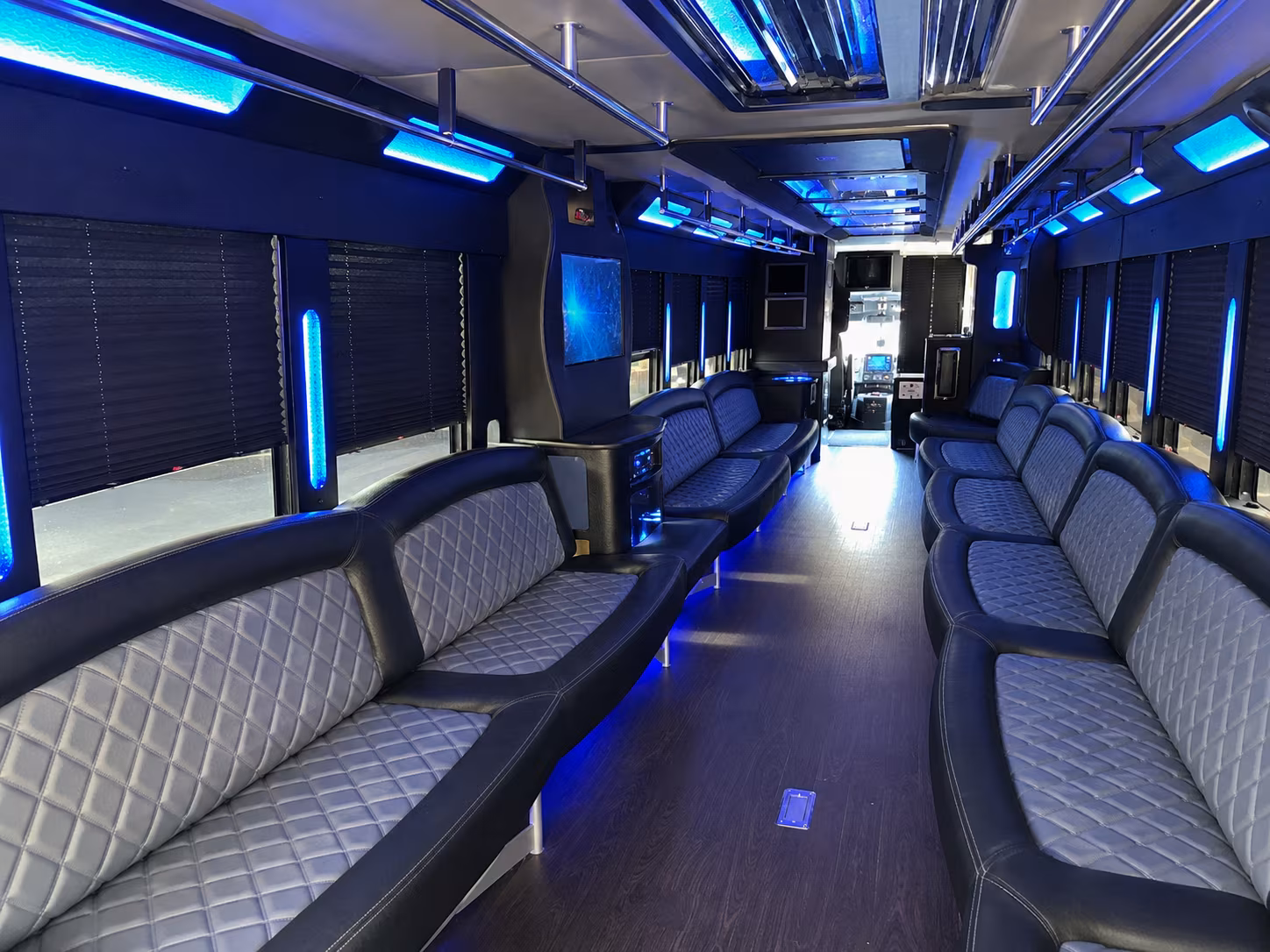 Modesto Winery Tour & Pub Crawl Transportation party bus interior