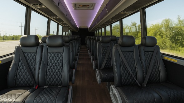 Interior of Charter Bus Company Modesto's 25 Passenger Mini Bus in Modesto