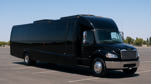 Exterior of Charter Bus Company Clovis's 25 Passenger Party Bus in Clovis