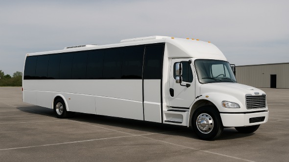 Exterior of Charter Bus Company Manteca's 28 Passenger Party Bus in Manteca