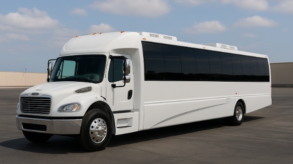 Exterior of Charter Bus Company Stockton's 28 Passenger Party Bus in Stockton