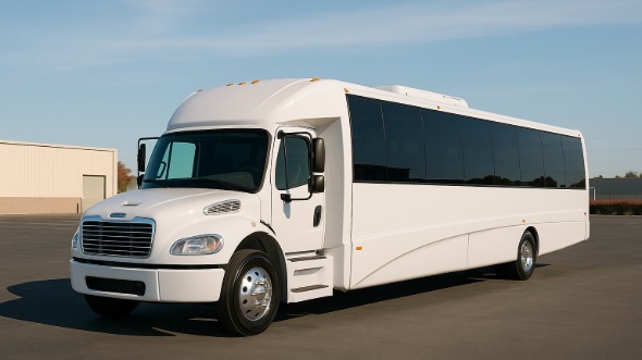 Exterior of Charter Bus Company Clovis's 30 Passenger Party Bus in Clovis