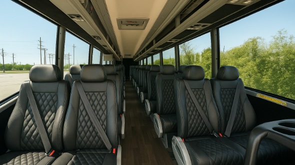 Interior of Charter Bus Company Modesto's 35 Passenger Mini Bus in Modesto