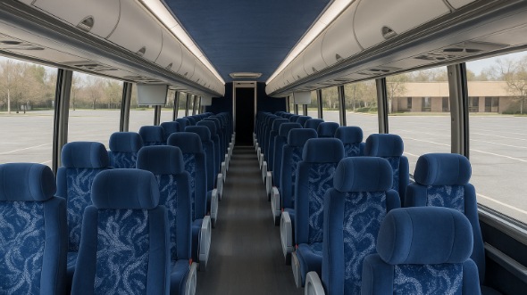Interior of Charter Bus Company Modesto's 45 Passenger Charter Bus in Modesto