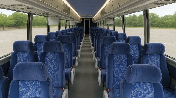 Interior of Charter Bus Company Modesto's 46 Passenger Charter Bus in Modesto