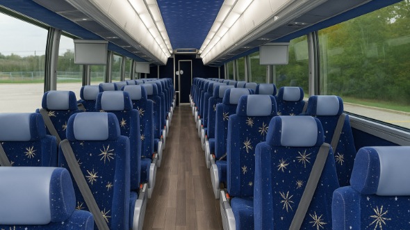 Interior of Charter Bus Company Modesto's 47 Passenger Charter Bus in Modesto