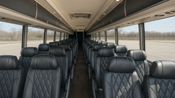 Interior of Charter Bus Company Modesto's 48 Passenger Charter Bus in Modesto