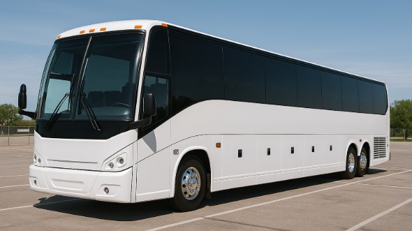 Exterior of Charter Bus Company Clovis's 50 Passenger Party Bus in Clovis