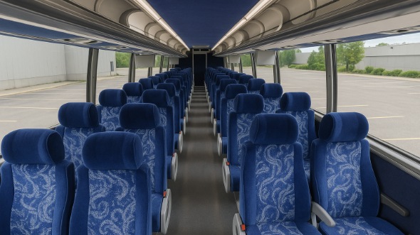 Interior of Charter Bus Company Modesto's 54 Passenger Charter Bus in Modesto