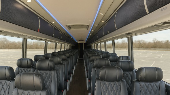 Interior of Charter Bus Company Modesto's ADA Charter Bus in Modesto